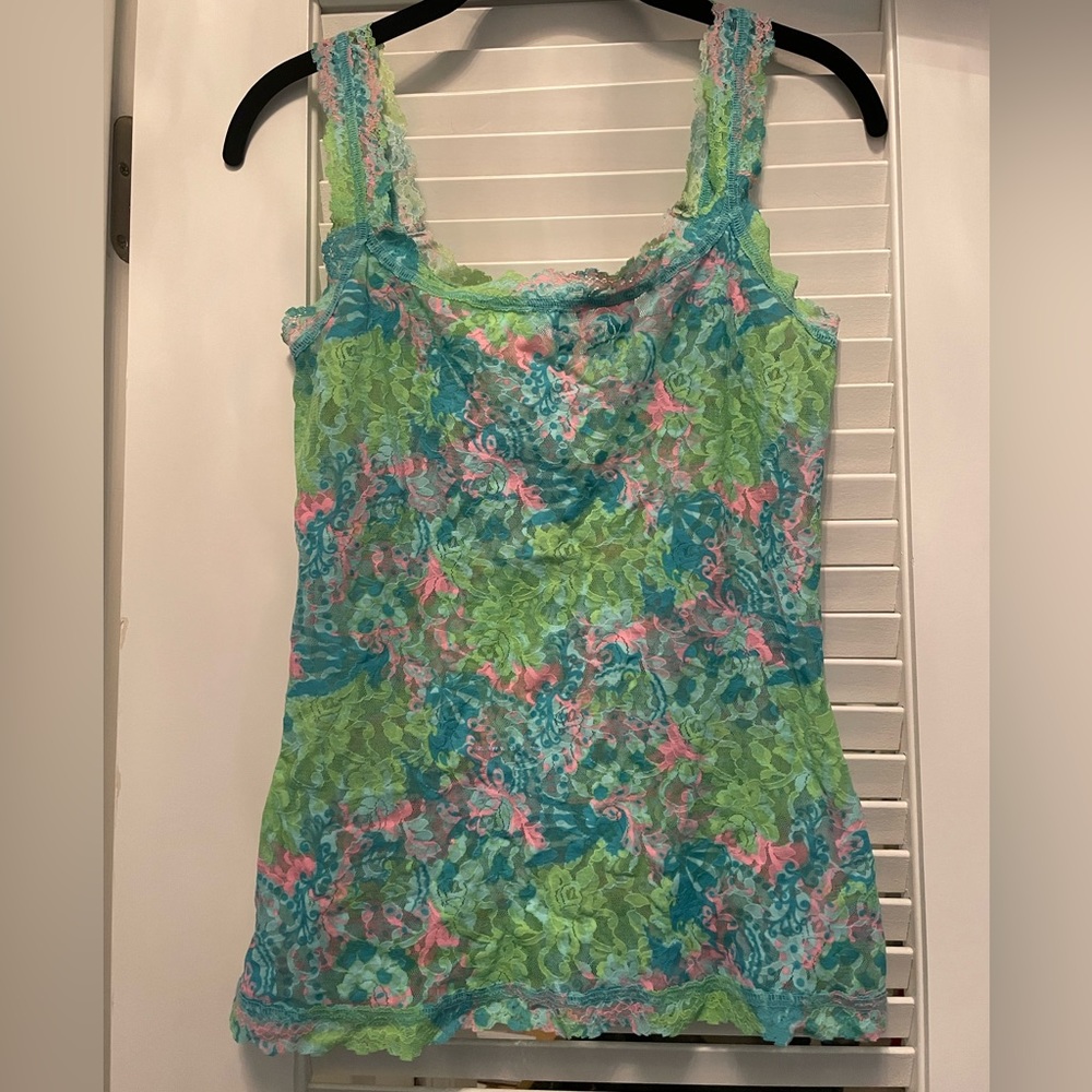 Lilly Pulitzer x Hanky Panky - Unlined Lace Camisole - Checking In - Size Small